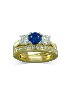 Sapphire and Diamond Hinged Engagement Ring Ring Pruden and Smith   