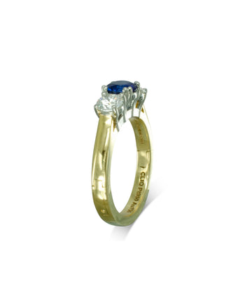 Sapphire and Diamond Hinged Engagement Ring Ring Pruden and Smith   