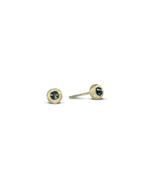 Nugget Reverse 9ct Gold Stud Earrings Earrings Pruden and Smith 9ct Yellow Gold Amethyst (Purple) 