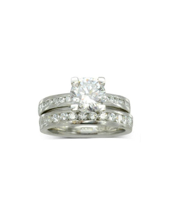 Channel Set Diamond Engagement and Wedding Ring Ring Pruden and Smith   