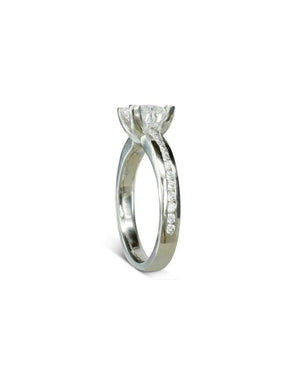 Channel Set Diamond Engagement and Wedding Ring Ring Pruden and Smith   
