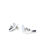 Hammered Bar Silver Cufflinks (Square) Cufflink Pruden and Smith   