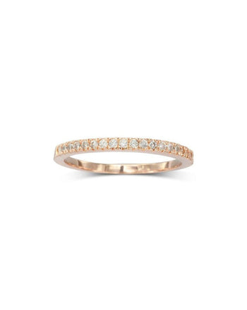 Pavé Set Diamond Eternity Ring (Slim) Ring Pruden and Smith 18ct Rose Gold  