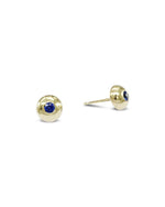 Pebble Yellow Gold Sapphire Stud Earrings Earrings Pruden and Smith Default Title  