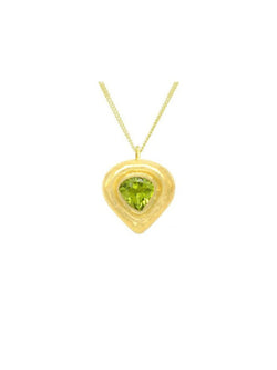 Hammered Roman Peridot Pendant Pendant Pruden and Smith   