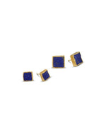 Lapis Lazuli Square Stud Earrings (8mm) Earrings Pruden and Smith   