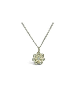 Nugget Flower 9ct Gold and Diamond Pendant Pendant Pruden and Smith 9ct White Gold  