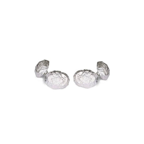 Nugget Silver Cufflinks Cufflink Pruden and Smith   