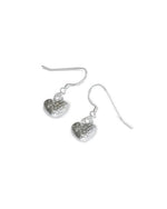 Silver Nugget Heart Earrings Earrings Pruden and Smith Default Title  