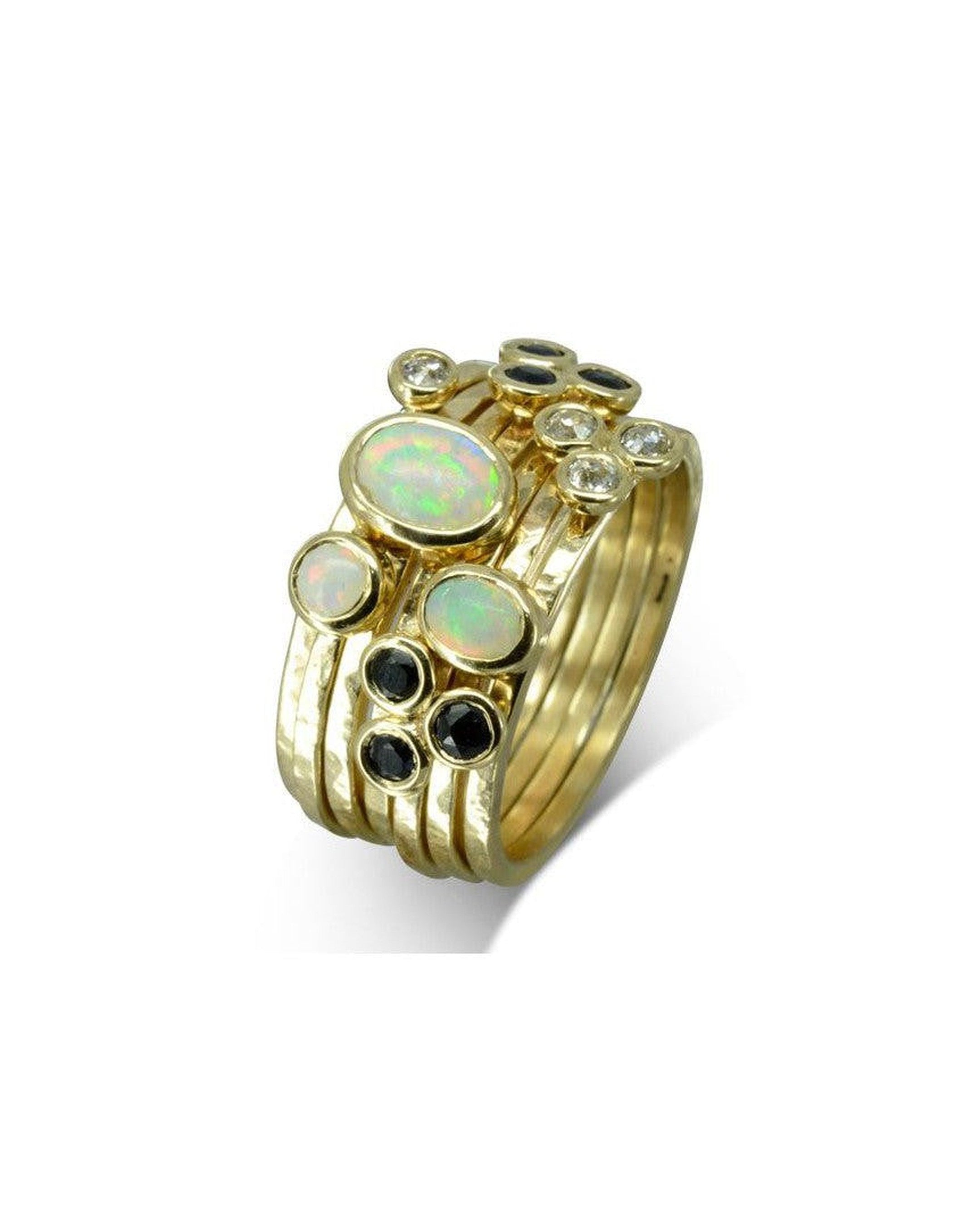 Opal stacking ring on sale set