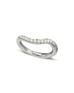 Pavé Diamond Shaped Wedding Band Ring Pruden and Smith Default Title  
