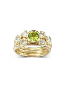 Peridot 9ct Yellow Gold Stacking Ring Set Ring Pruden and Smith   