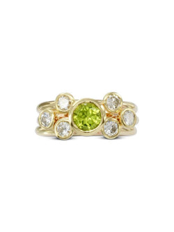 Peridot 9ct Yellow Gold Stacking Ring Set Ring Pruden and Smith   