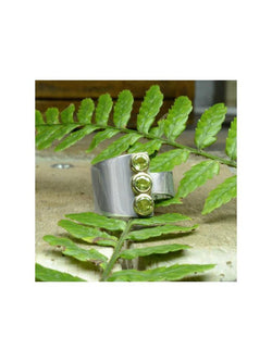 Wrap Round Silver Peridot Ring Ring Pruden and Smith   