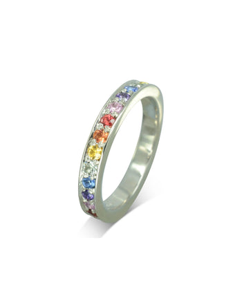 Rainbow Sapphire Eternity Ring Ring Pruden and Smith   