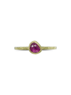 Rough Cut Ruby Stacking Ring Ring Pruden and Smith   