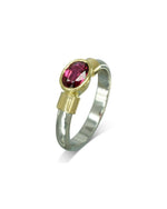 Shoulder Oval Ruby Solitaire Ring Ring Pruden and Smith   