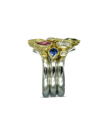 Peacock Colourful Sapphire Stacking Ring Ring Pruden and Smith   