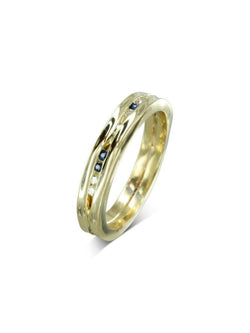 Trap Yellow Gold Diamond and Sapphire Ring (Narrow) Ring Pruden and Smith 9ct Yellow Gold  