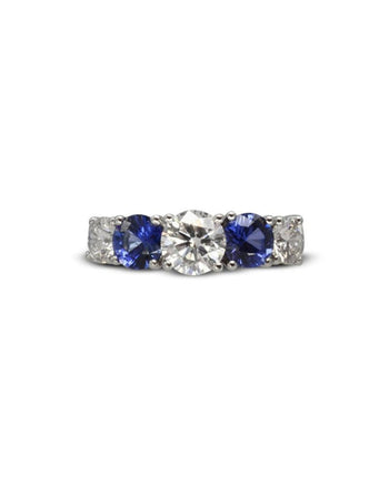 Sapphire and Diamond Platinum Dress Ring Ring Pruden and Smith   