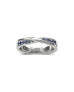 Twist Sapphire Eternity Ring Ring Pruden and Smith   