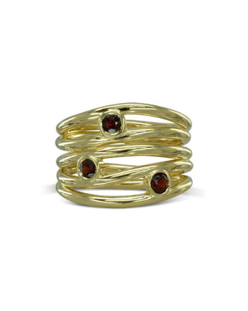 Five Strand Gemstone Dress Ring Ring Pruden and Smith   