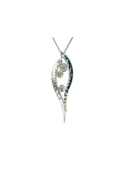 Forged Three Diamond Pendant Pendant Pruden and Smith   