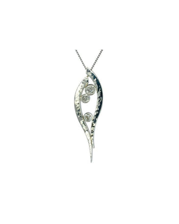 Forged Three Diamond Pendant Pendant Pruden and Smith   