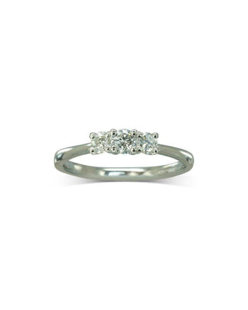 Diamond Trilogy Engagement Ring (Dainty) Ring Pruden and Smith   