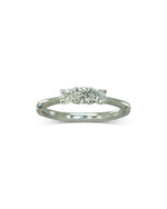 Diamond Trilogy Engagement Ring (Dainty) Ring Pruden and Smith   