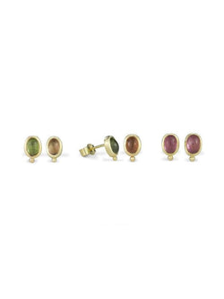Roman Gold and Tourmaline Stud Earrings Earrings Pruden and Smith   