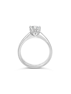 Tulip Claw Set Diamond Platinum Engagement Ring Ring Pruden and Smith   