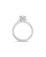 Tulip Claw Set Diamond Platinum Engagement Ring Ring Pruden and Smith   