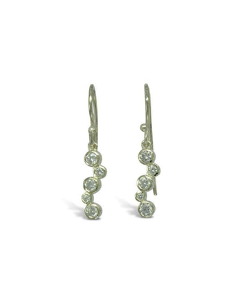 Water Bubbles Diamond and White Gold Drop Earrings Earrings Pruden and Smith   