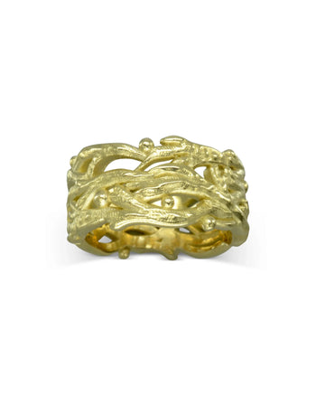 Wide Gold Seaweed Ring Ring Pruden and Smith   